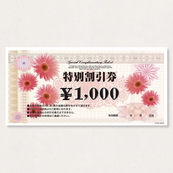 割引券300             SPW/862 300枚